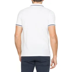 Polo bianca da Uomo a maniche corte in cotone Carrera Jeans