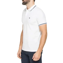 Polo bianca da Uomo a maniche corte in cotone Carrera Jeans
