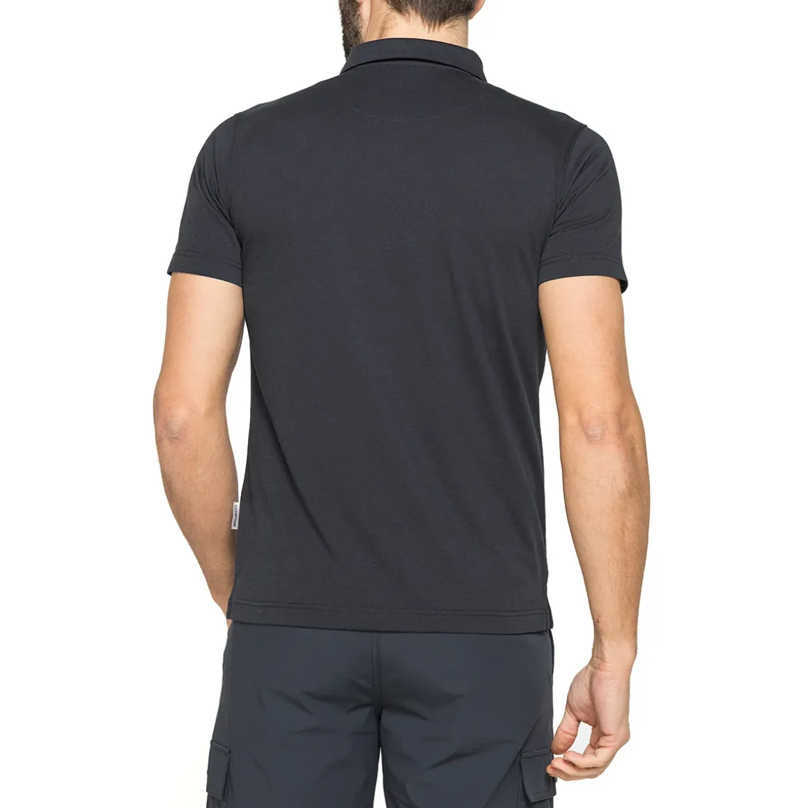 Polo blu da Uomo a maniche corte con chiusura a zip Carrera Jeans
