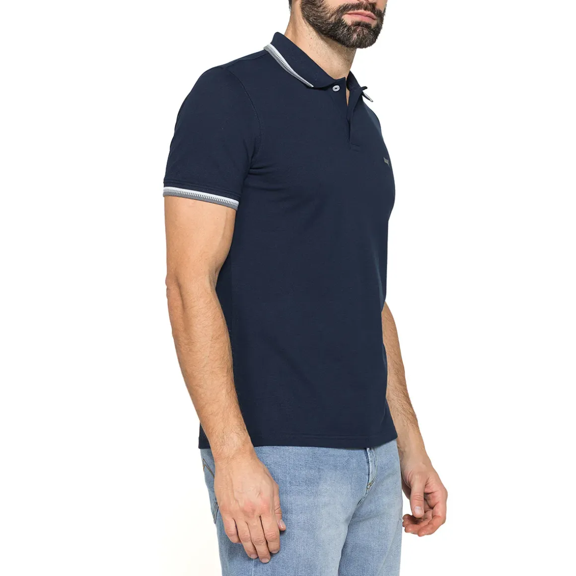 Polo da Uomo a maniche corte in cotone con logo Carrera Jeans