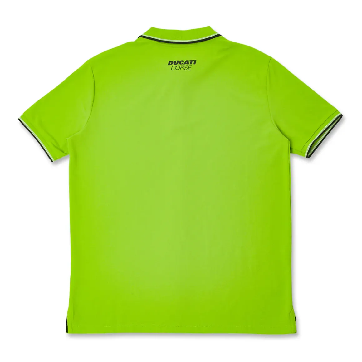 Polo sportiva Uomo verde con profili a contrasto e logo Ducati Corse