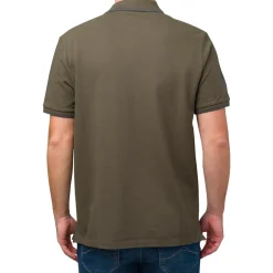 Polo verde militare da uomo Tonino Lamborghini con logo