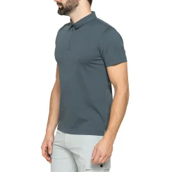 Polo verde minilitare da Uomo a maniche corte con zip Carrera Jeans