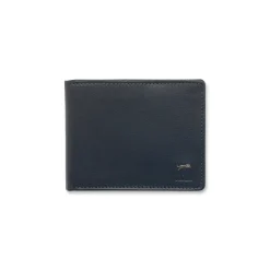 Portafogli da uomo in pelle blu con scomparto porta monete Jaguar