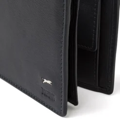 Portafogli da uomo in pelle blu con scomparto porta monete Jaguar