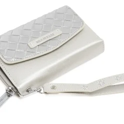 Portafoglio Argento da Donna con patta effetto intrecciato Naj Oleari