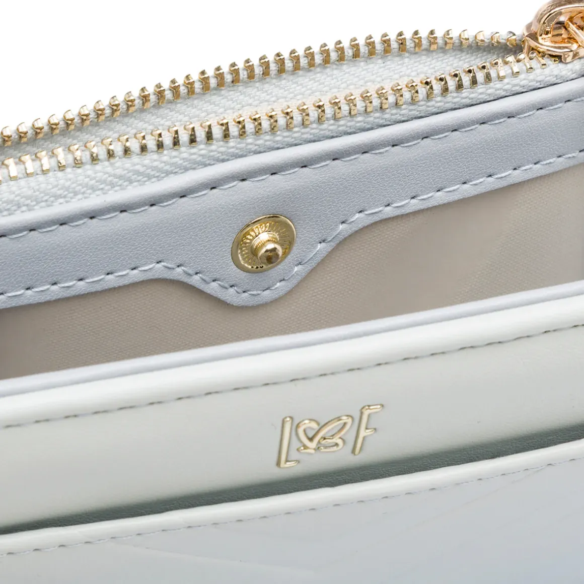 Portafoglio Azzurro da Donna con logo in metallo Lora Ferres