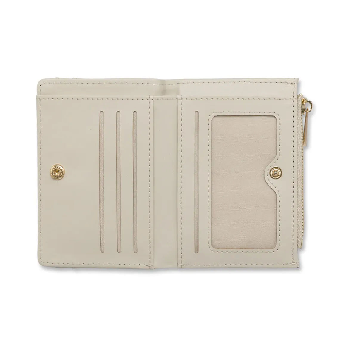 Portafoglio beige da Donna con effetto grana e taschino Lora Ferres