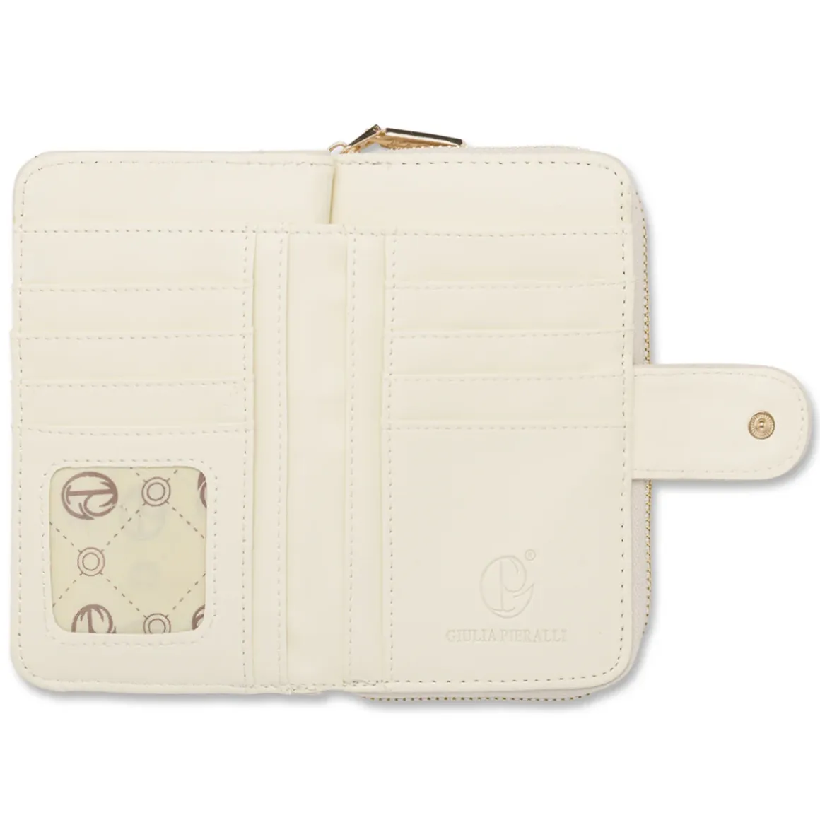 Portafoglio beige da Donna con borchie dorate Giulia Pieralli