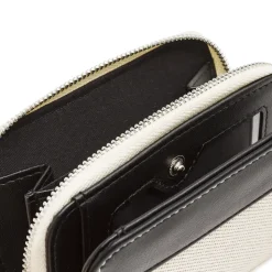 Portafoglio Bianco con interno nero da Donna con zip Lora Ferres