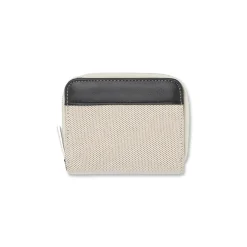 Portafoglio Bianco con interno nero da Donna con zip Lora Ferres