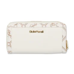 Portafoglio bianco da Donna con stampa monogram Giulia Pieralli