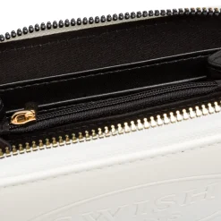 Portafoglio bianco da Donna con zip e logo Swish Jeans
