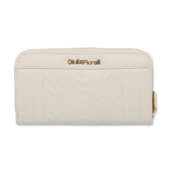 Portafoglio bianco off-white Donna con trama trapuntata Giulia Pieralli