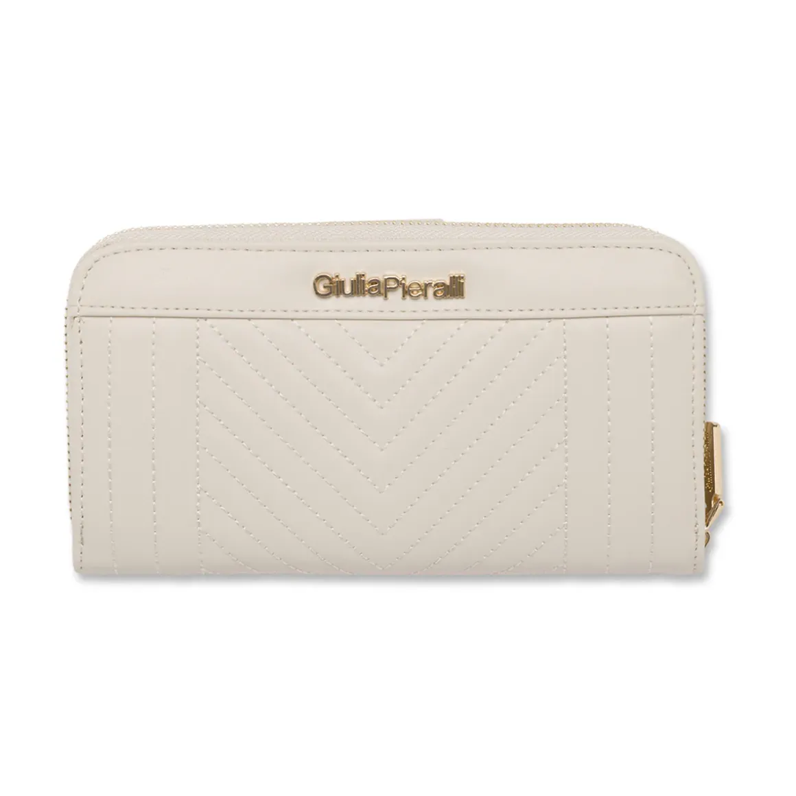 Portafoglio bianco off-white Donna con trama trapuntata Giulia Pieralli