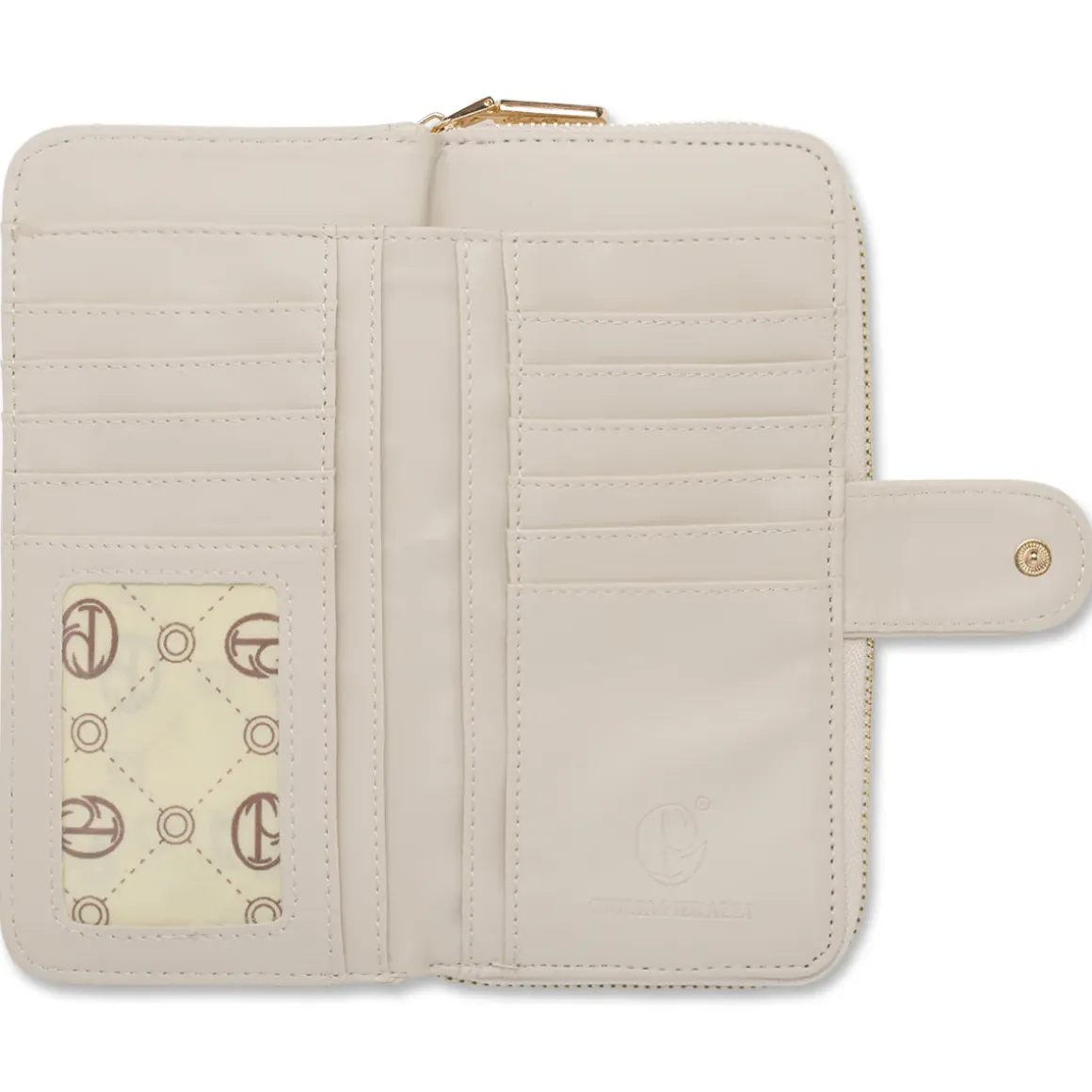 Portafoglio bianco off-white Donna con trama trapuntata Giulia Pieralli