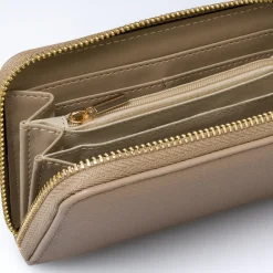 Portafoglio da Donna Beige con chiusura zip-around Lora Ferres