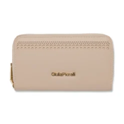 Portafoglio da Donna beige con decorazioni traforate Giulia Pieralli
