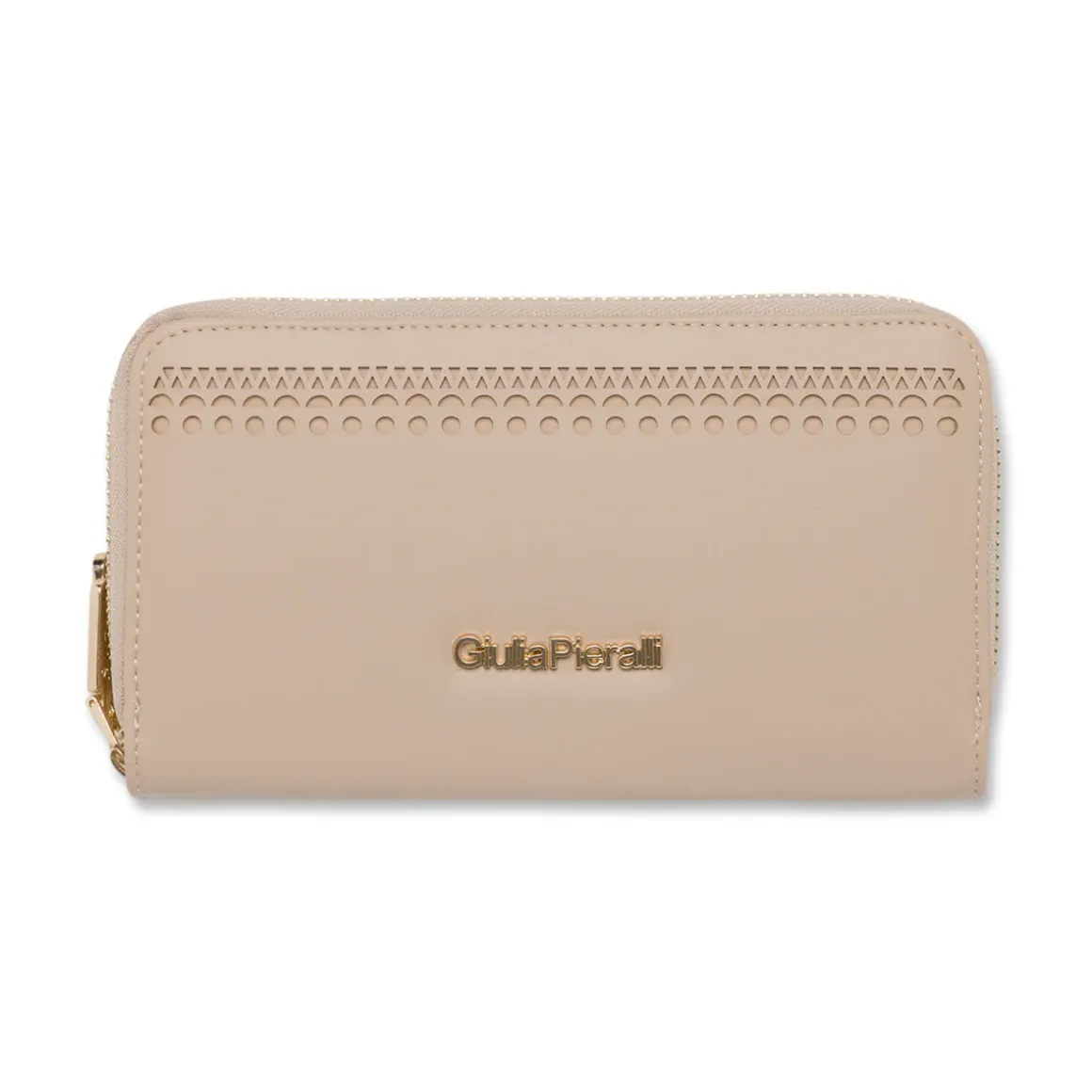 Portafoglio da Donna beige con decorazioni traforate Giulia Pieralli