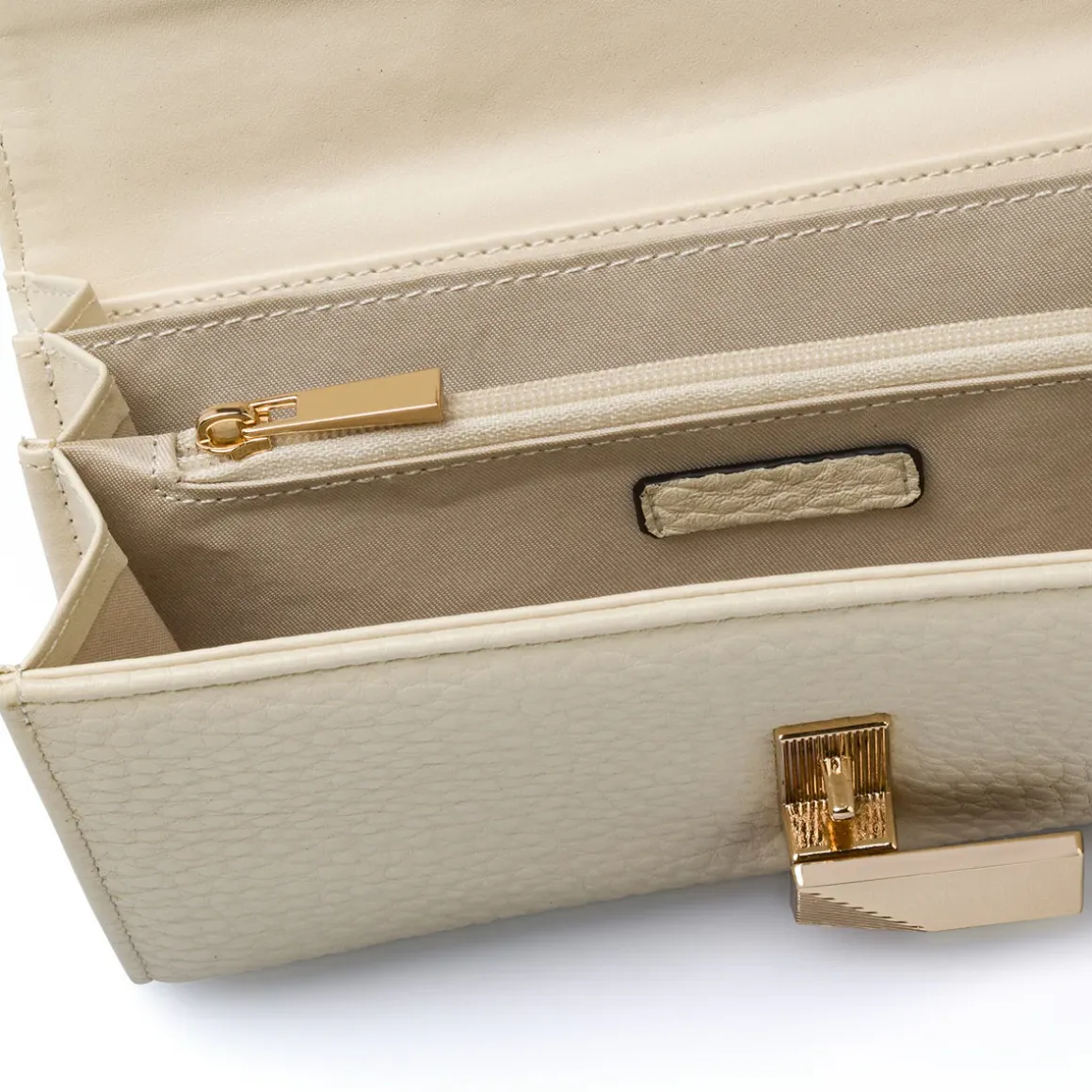 Portafoglio da Donna bianco con chiusura oro Lora Ferres