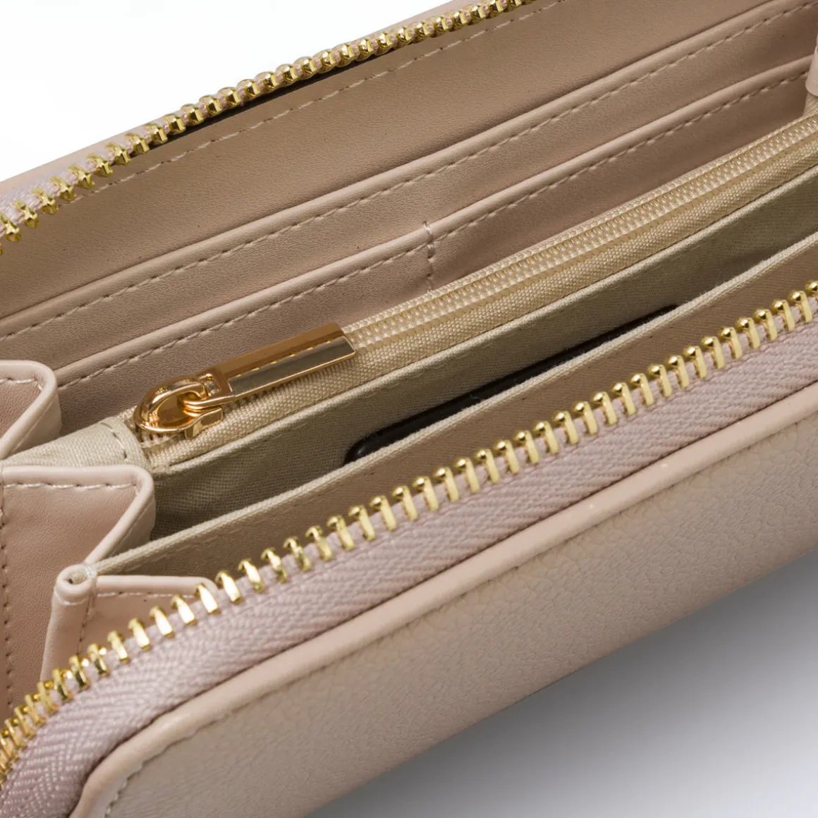 Portafoglio da Donna rosa cipria con zip-around Lora Ferres