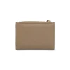 Portafoglio da Donna taupe effetto martellato con zip Lora Ferres