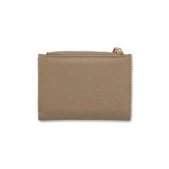 Portafoglio da Donna taupe effetto martellato con zip Lora Ferres