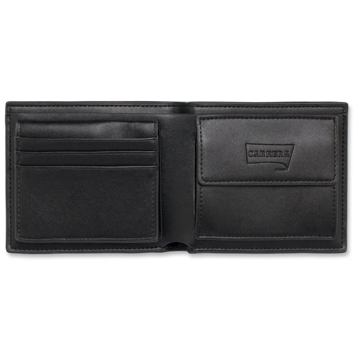 Portafoglio da uomo nero Carrera Jeans con tasche varie