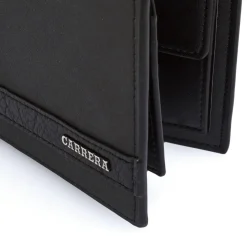 Portafoglio da uomo nero Carrera Jeans con tasche varie