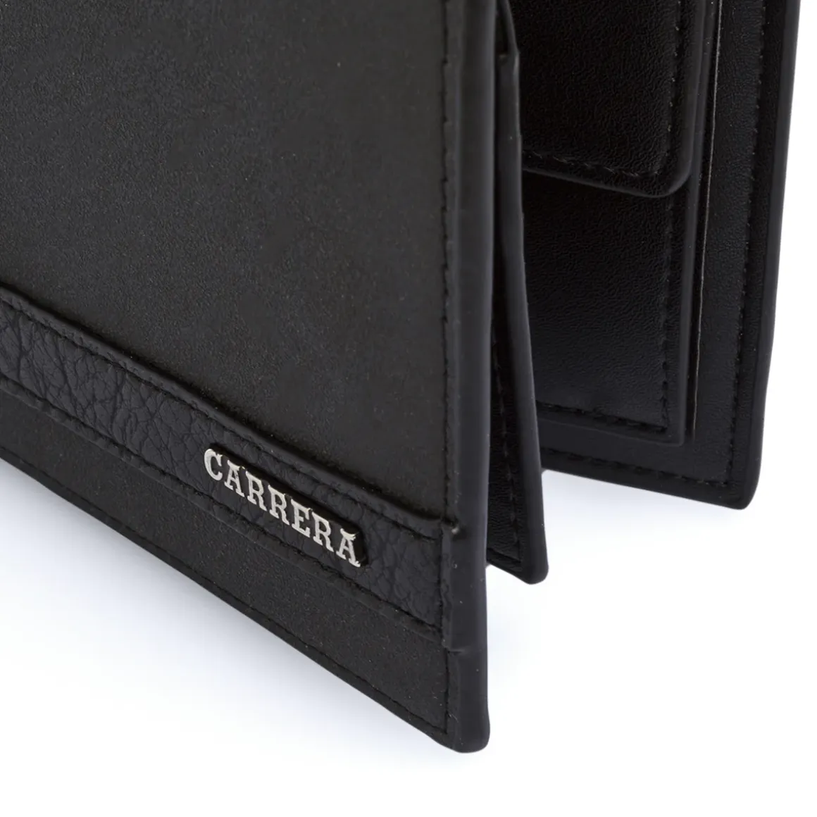 Portafoglio da uomo nero Carrera Jeans con tasche varie
