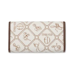 Portafoglio Donna beige e marrone con stampa equestre Giulia Pieralli