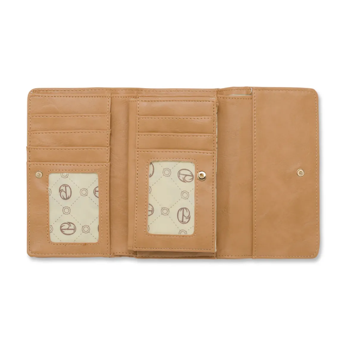 Portafoglio grande Donna marrone con stampa monogram Giulia Pieralli