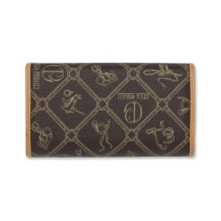 Portafoglio grande Donna marrone con stampa monogram Giulia Pieralli