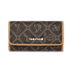 Portafoglio grande Donna marrone con stampa monogram Giulia Pieralli