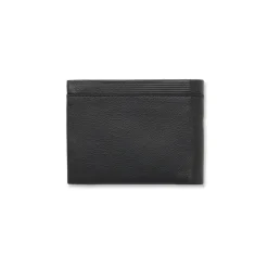 Portafoglio nero da Uomo in vera pelle con inserto texture Americanino
