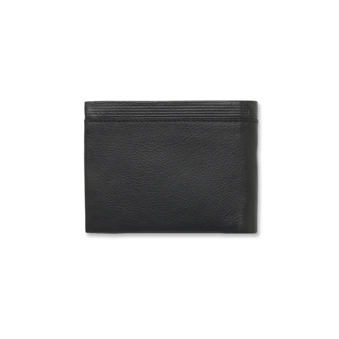 Portafoglio nero da Uomo in vera pelle con inserto texture Americanino