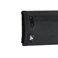 Portafoglio nero Unisex con zip e logo adidas