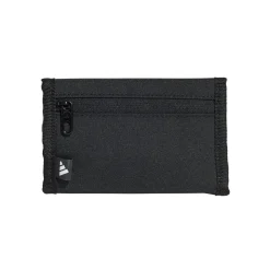 Portafoglio nero Unisex con zip e logo adidas