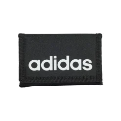 Portafoglio nero Unisex con zip e logo adidas