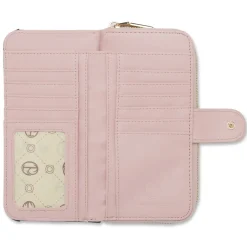 Portafoglio rosa da Donna con stampa monogram e zip Giulia Pieralli