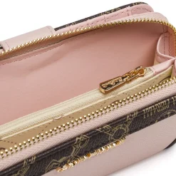 Portafoglio rosa da Donna con stampa monogram e zip Giulia Pieralli