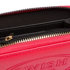 Portafoglio rosso da Donna con zip e logo Swish Jeans