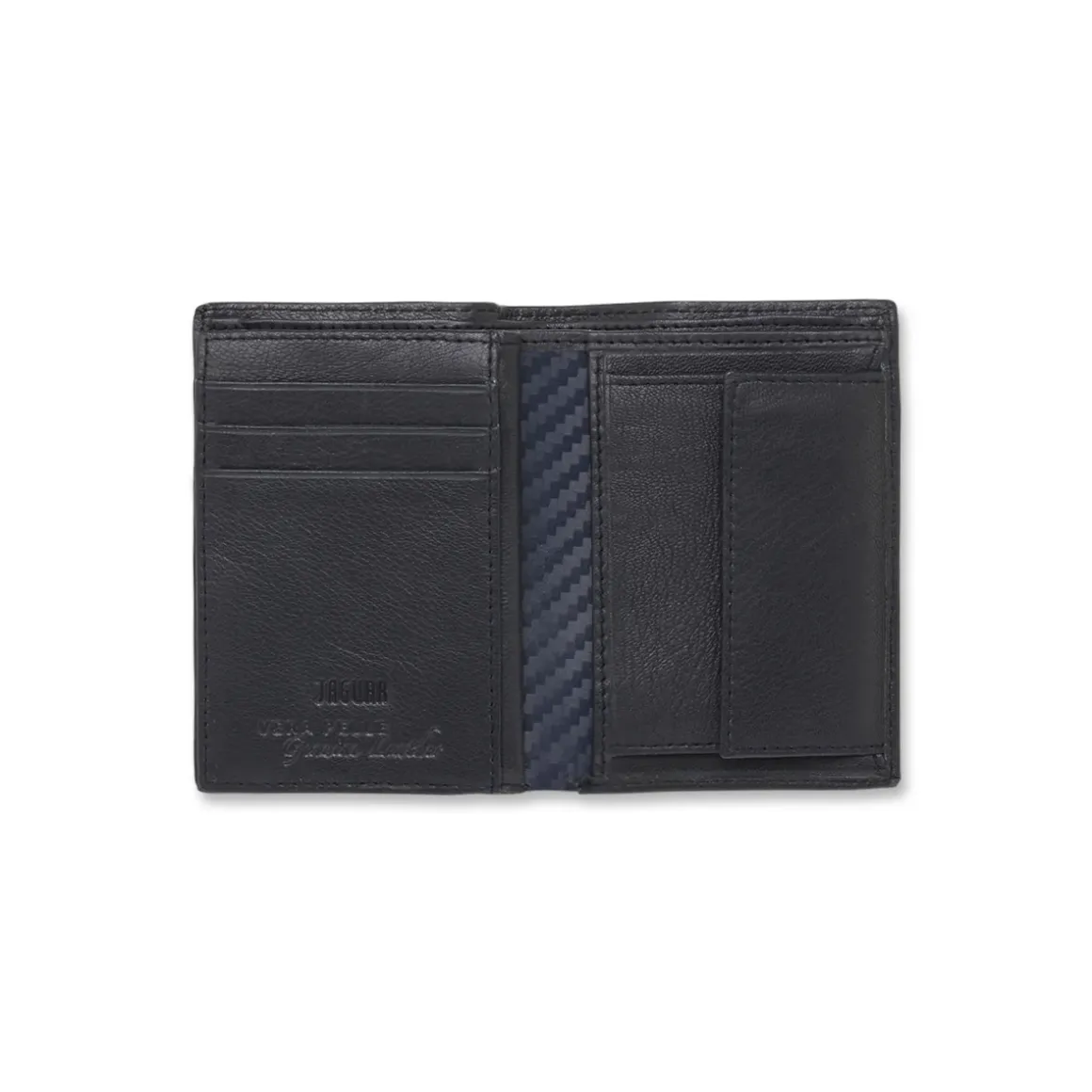 Portafoglio verticale da Uomo Blu con inserto portamonete Jaguar