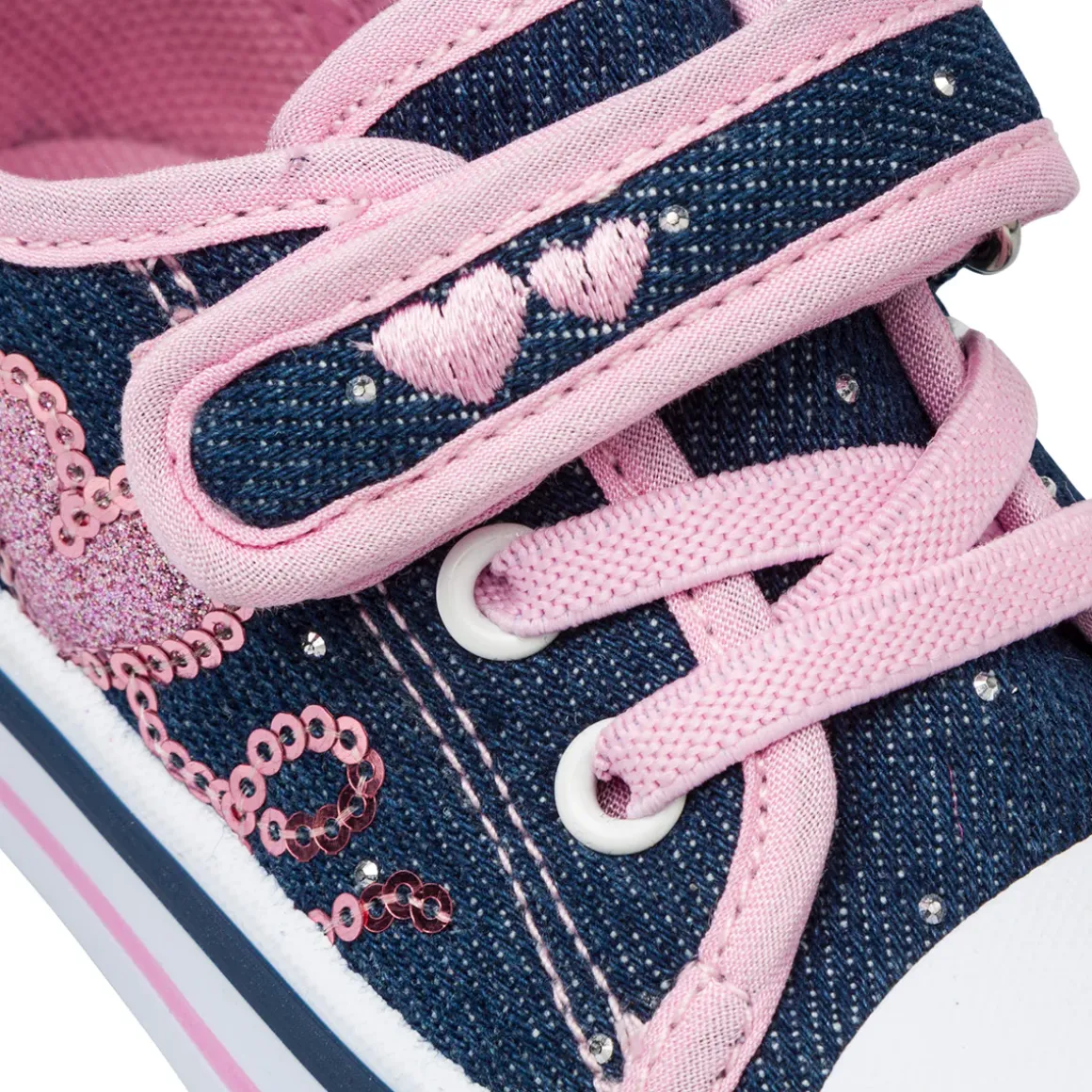 Primi passi blu da Bambina con dettagli rosa Le scarpe di Alice