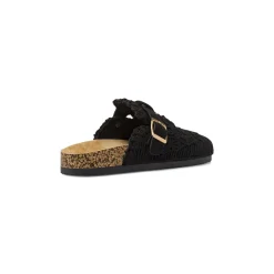 Sabot Neri Donna con tomaia effetto crochet e fibbia Lora Ferres