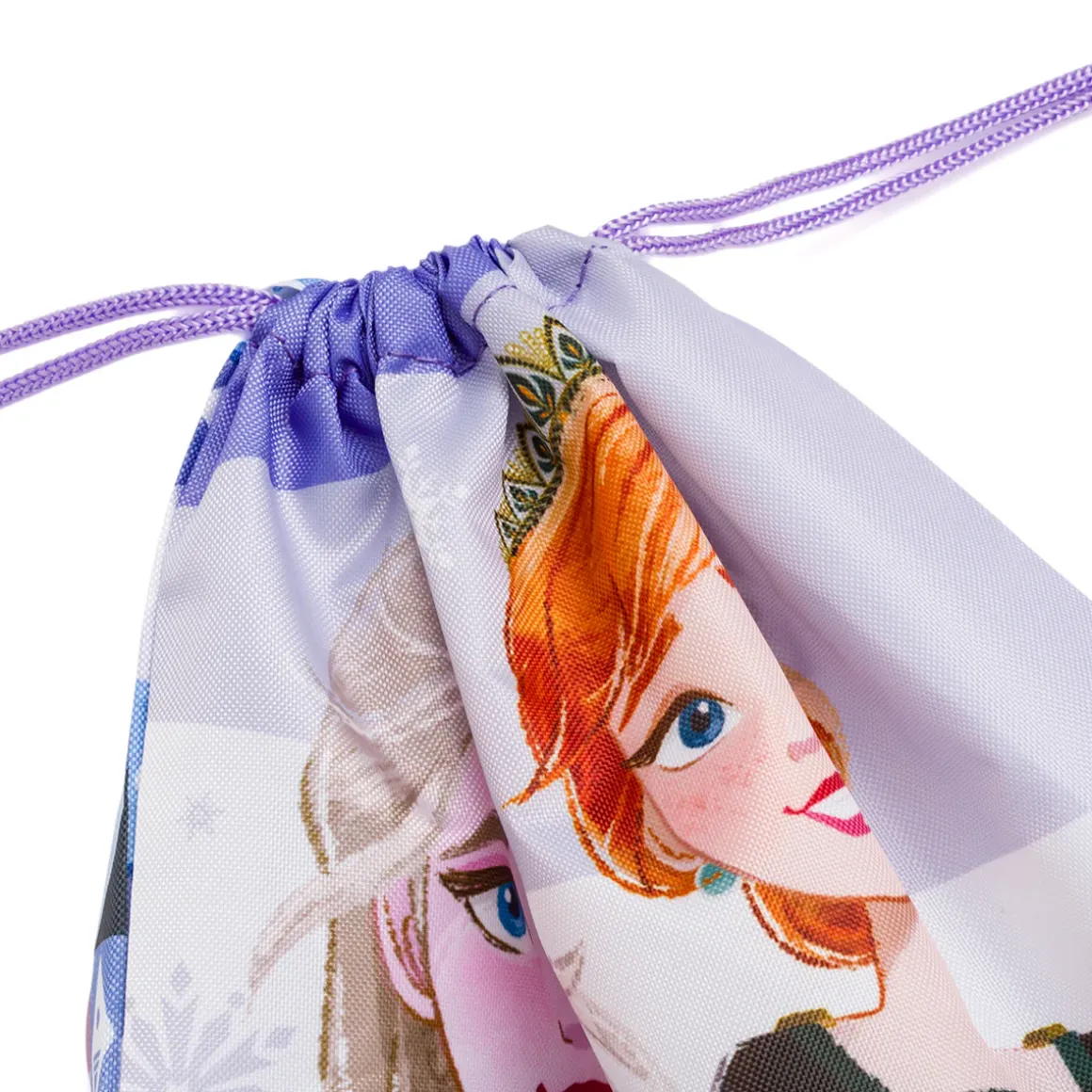 Sacca Disney Frozen II viola con Elsa e Anna e chiusura con coulisse