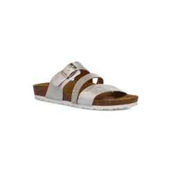 Sandali a fasce argento da Donna con strass Italia Trend