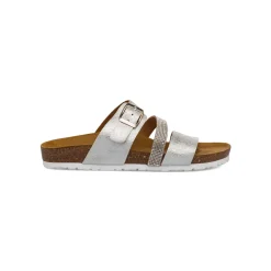 Sandali a fasce argento da Donna con strass Italia Trend