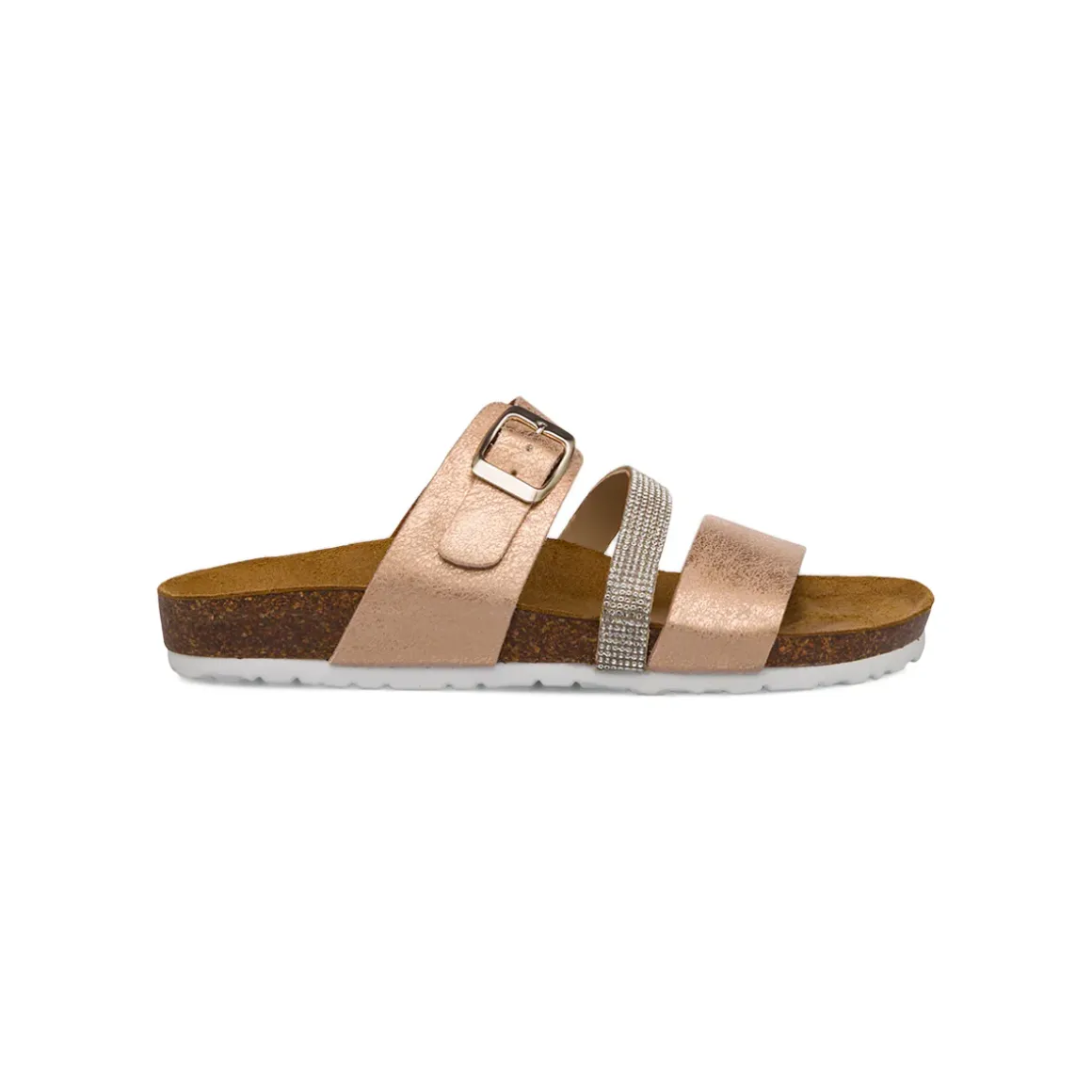 Sandali a Fasce Oro da Donna con Strass Italia Trend
