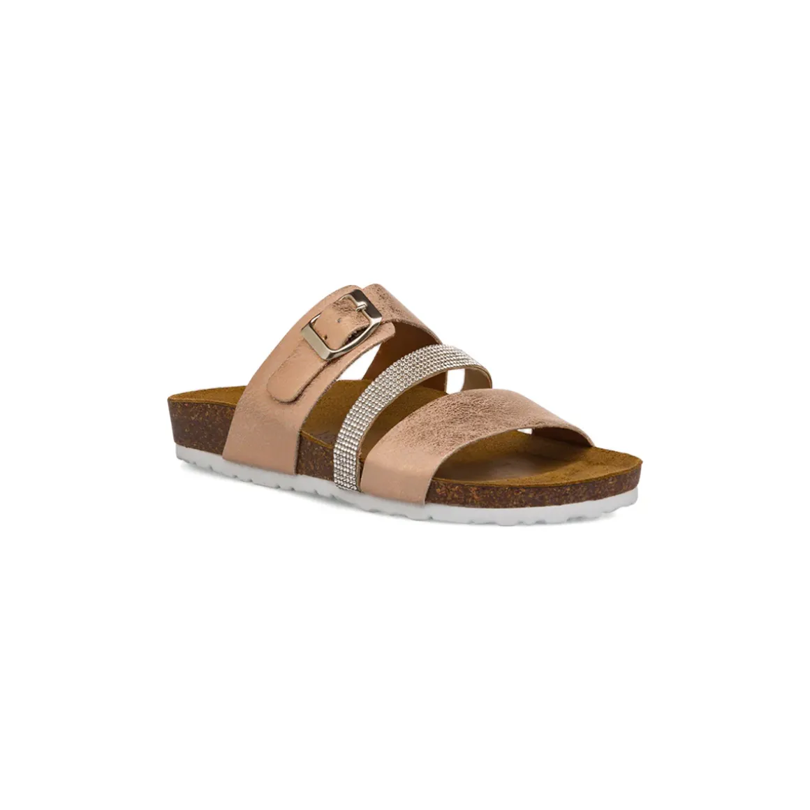 Sandali a Fasce Oro da Donna con Strass Italia Trend